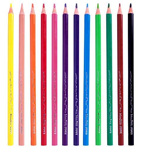 Lot de 12 crayons de couleur Woodless Jovi - Couleurs assorties (734/12)
