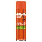 Lot de 6 flacons de mousse à raser Gillette Fusion - à l’huile d’amande, 6 x 250ml