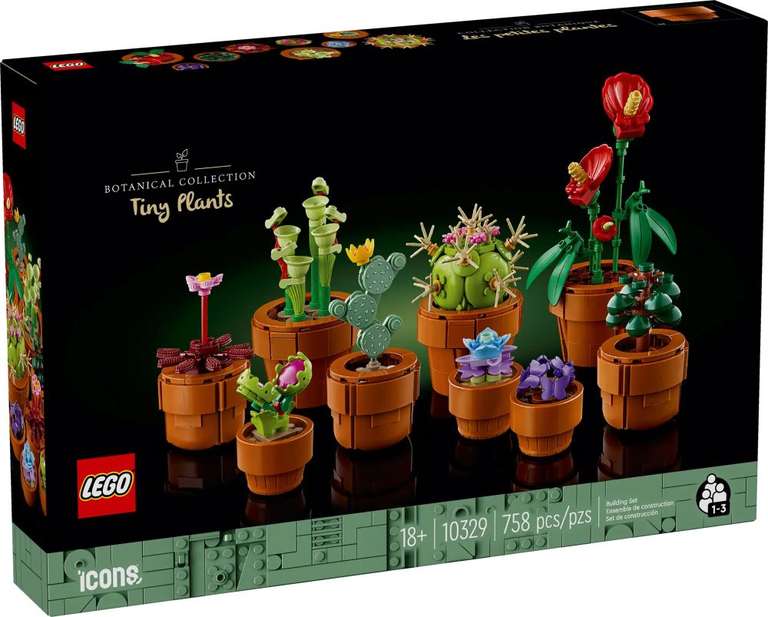 Jeu de construction Lego Icons 10329 - Les Plantes Miniatures, Collection Botanique