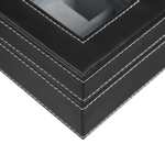 Boîte à Montres 5 Emplacements Songmics JWB05B - Coussinets amovibles, couvercle verre, noir/gris, 26,5x11x8,5 cm (Via Coupon+ Code)