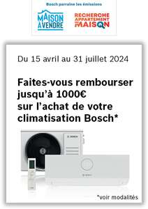 Offre de Remboursement via Bosch sur votre Climatisation en Mono split ou Multi split de 200€ à 1000€ (réservé aux 100 premiers dossiers)