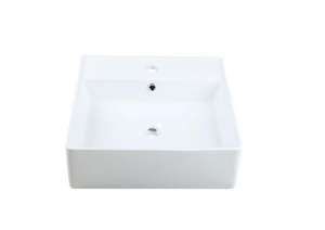 Vasque à poser en céramique - 46x46cm, Blanc (Via retrait dans une sélection de magasins)