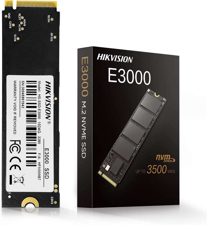 SSD interne M.2 NVMe Hikvision E3000 - 1 To, PCIe 3.0, TLC (HS-SSD-E3000)