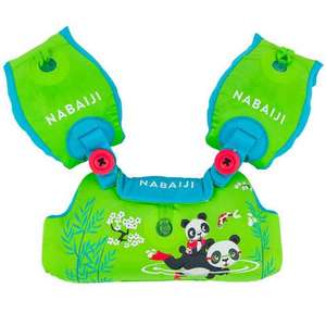 Brassards-ceinture évolutif Nabaiji Tiswim - motif pandas, vert