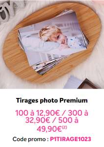 Tirage photo premium en promotion - Ex : 100 photos