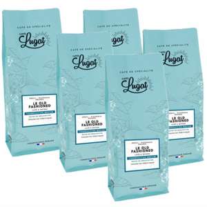 5 Paquets de 1Kg de Café en grain Cafés Lugat Le Old Fashioned - 5 kg