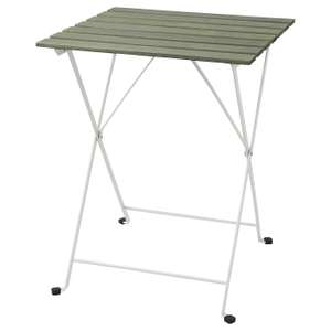 [Ikea Family] Table de jardin Tarno - extérieur, blanc/vert ou noir/teinté brun clair, 55x54 cm