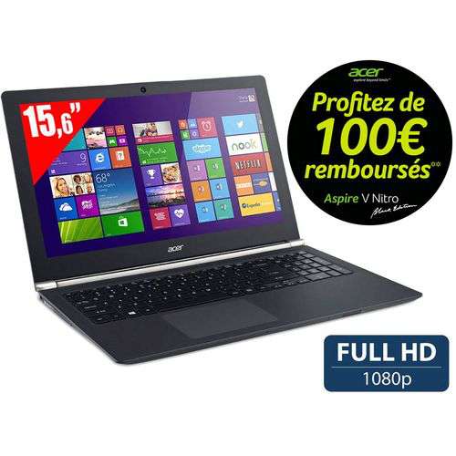 PC portable 15.4" Acer Aspire VN7-591G-55B7 i5, 8Go Ram, GTX 860M (ODR 100€)