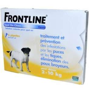Frontline Spot-on Chien S (2-10kg) - 6 pipettes