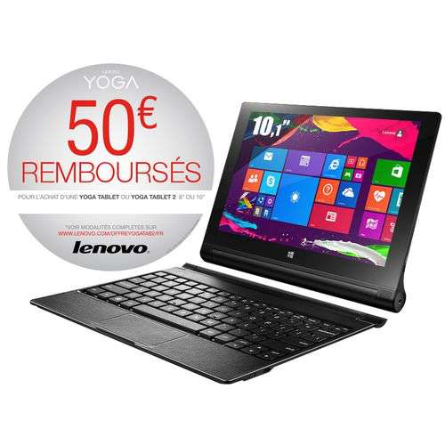 Tablette 10,1'' Lenovo  Yoga Tablet 2  - 32 Go - Wifi - Noir + Clavier (avec ODR 50€)
