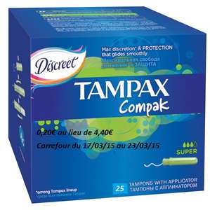 Méga Pack de Tampons Tampax Compak