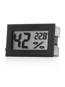 Thermomètre / Hygromètre - Ecran LCD, Noir, Piles incluses
