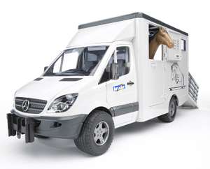 Jouet Bruder Mercedes-Benz Sprinter transport d'animaux + 1 cheval (2533)