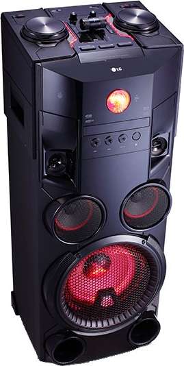 Chaîne HiFi verticale LG OM7560 - avec platine DJ et jeux de lumière, Bluetooth, 1000 W RMS