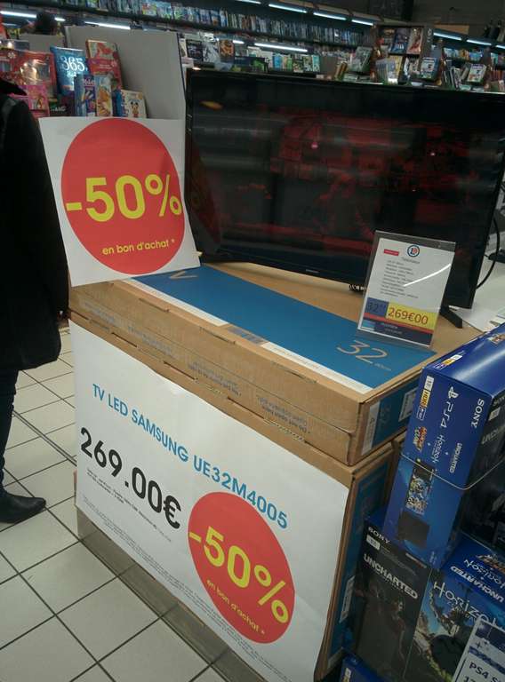 TV 32" Samsung UE32M4005 (via 134.5€ en bon d'achat) - Dijon (21)