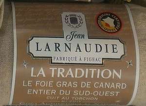 Foie Gras de Canard Entier Cuit au Torchon Larnaudie IGP La Tradition - 340g (Via 10€ en bon d'achat) - Montesson (78) + Chambery (73) + Sannois (95)