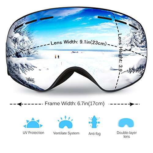 Masque de Ski et Snowboard Mpow LP-FR-HA751DO - Anti-UV400 (Vendeur Tiers)