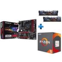 Kit Evolution - AMD Ryzen 5 1600 3.2/3.6 GHz + Gigabyte AB350 Gaming 3 + G.Skill Flare 16 Go (2 x 8 Go) 2400 Mhz - CL16