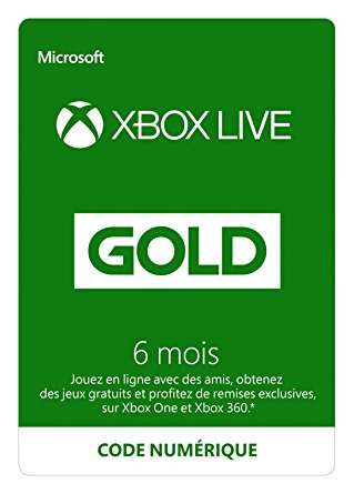 Abonnement Xbox live 6 mois (dématérialisé)