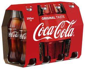 Pack de 8 bouteilles en verre Coca-Cola - 20 cl à 3.43€ (ou 2.45€ le mardi 23 janvier, via 0.98 € sur la carte fidélité)