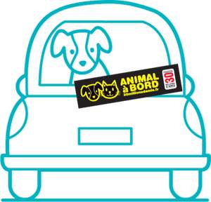 Stickers «Animal à bord» personnalisés gratuits