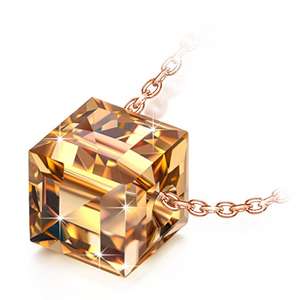 Collier avec pendentif Ninasun Golden Shadow Cristal Swarovski + boîte cadeau (vendeur tiers)