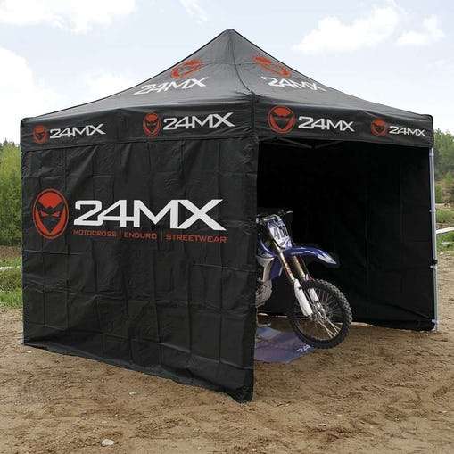 Sélection de tentes Paddock 24MX en promotion - Ex : 24MX Race Easy-UP - 3x3 m, avec 3 cloisons