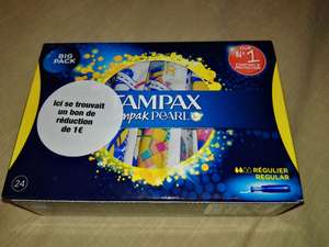 Boîte de 24 tampons hygiéniques Tampax Compak Pearl - Carrefour Noisy le Grand (93)
