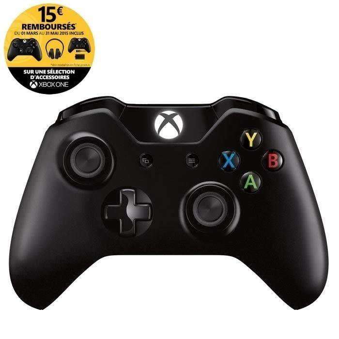 Manette Sans Fil Noire Xbox One (avec ODR 15€)