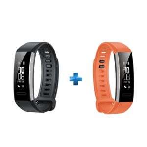 Lot de 2 bracelets connectés Huawei Smartband 2 Pro - Noir et Orange