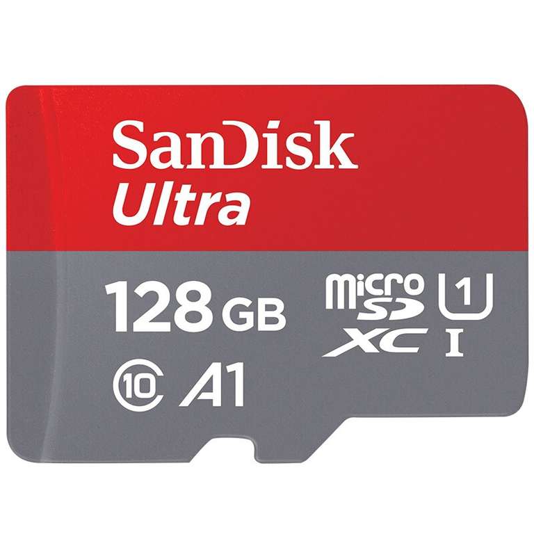 Carte Micro SD SanDisk Ultra A1 Classe 10 - 200 Go à 41,19 / 128 Go à 27,16€ / 64 Go à 14,89€ / 32 Go à 9,63€