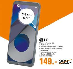 Smartphone 5.5" LG Q6 M700N Noir - Full HD+, Snapdragon 435, RAM 3Go, 32Go, Android 7.1.1 (Esch - Frontaliers Luxembourg)
