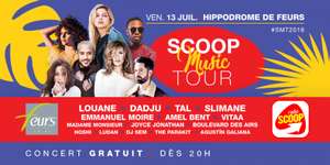 Scoop Music tour: Concert Gratuit le 13 Juillet - Hippodrome de Feurs (42)