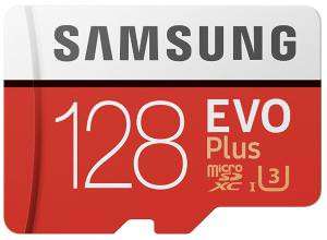 Carte mémoire microSDXC Samsung EVO Plus U3 - 128 Go
