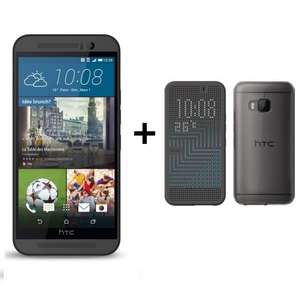 Smartphone 5" HTC One M9 Gris Acier + Coque Dot View Ice