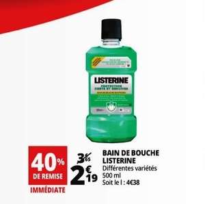 Bain de Bouche Listerine (Variétés au choix) - 500ml (Via BDR)