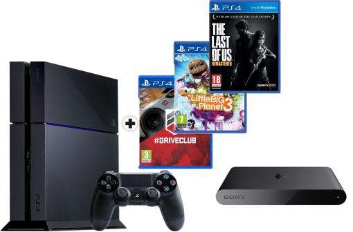 Console PlayStation 4 + Driveclub + Little Big Planet 3 + The Last Of Us + PlayStation TV
