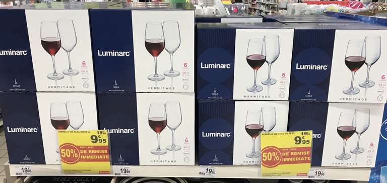 Lot de 6 verres Luminarc (45 ou 58 cl) - Béziers (34)