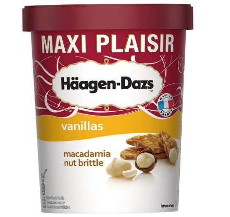 Lot de 3 Pots de Crème Glacée Häagen-Dazs Maxi Plaisir (Parfums au choix) - 3 x 567g
