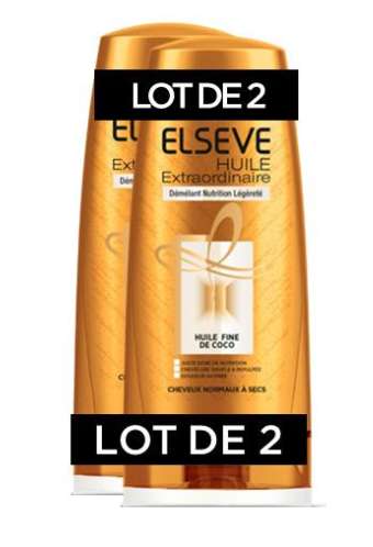 Lot de 2 Après-shampooing huile extraordinaire Elsève - 2 x 200Ml (via 4.04€ sur la carte) - Givors (69)