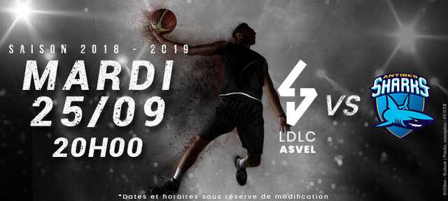 Place pour le Match de basketball LDLC Aavel VS Antibes le  Mardi 25 septembre 20h (inférieur sud)