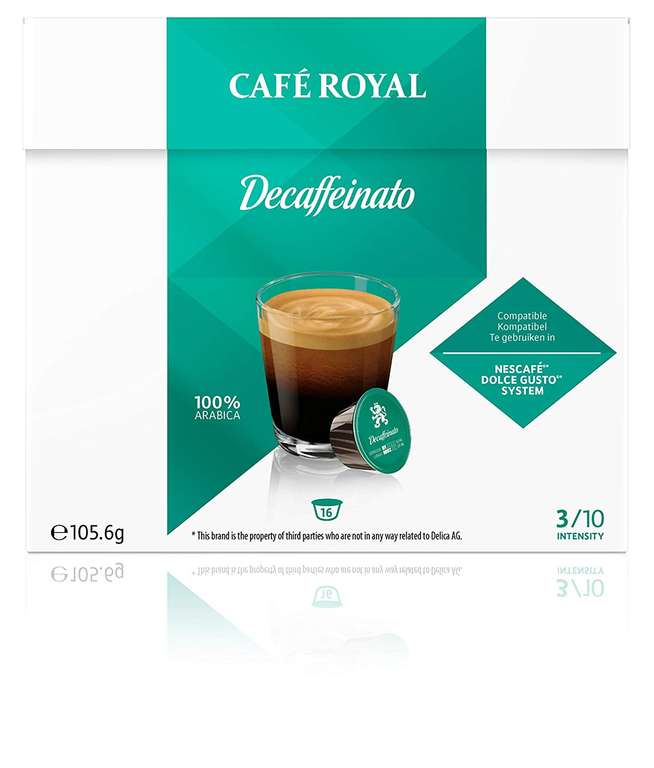 Lot de 3 Packs Café Royal Decaffeinato (Nouvelle Génération) Compatibles avec Dolce Gusto - 3X16