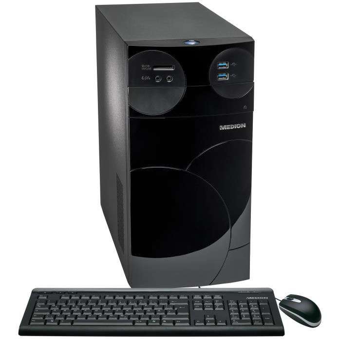 PC de Bureau Medion Akoya P2214D/B318 - Core i3-4160, Mémoire 4Go, Stockage 1To, NVIDIA GTX750 1Go