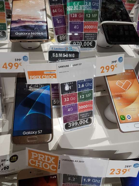 Smartphone 5.1" Samsung Galaxy S7 - 32Go (via ODR de 70€) + 39.99€ de bon d'achat (Blagnac - 31)
