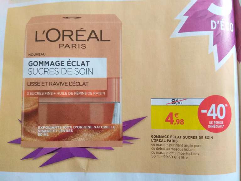Gommage éclat sucre de soin L'Oréal Paris - 50 ml