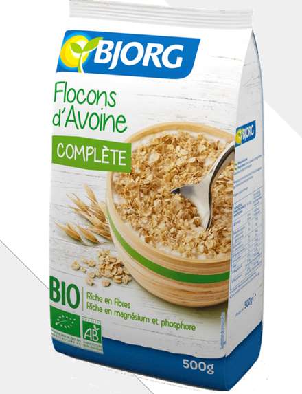 Sélection de produits en promotion - Ex : 1 Paquet de 500gr de flocon d'avoine bio complète Bjorg (remise immédiate + BDR)