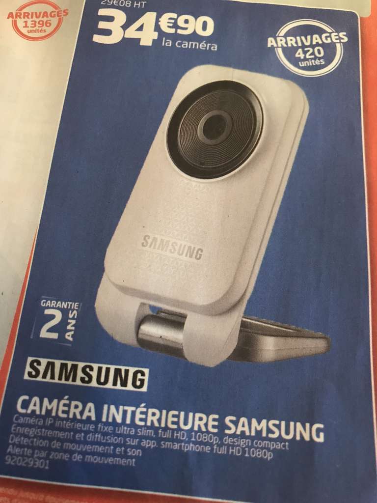 Caméra de surveillance sur IP Samsung (full HD, 1080p, détection de mouvements) - Brico Cash Fameck (57)