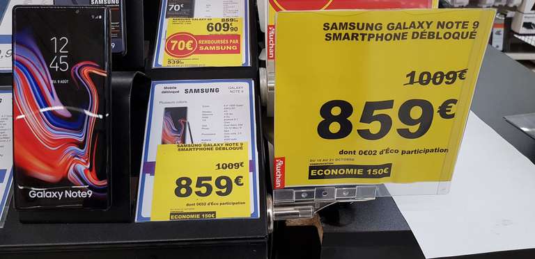 Smartphone 6.4" Samsung Galaxy Note 9 - QHD+, Exynos 9810, RAM 6 Go, ROM 128 Go (Grande-Synthe 59)