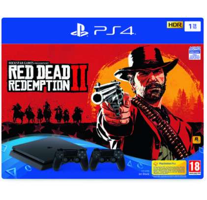 [Précommande] Pack Console Sony PS4 Slim (1 To) + 2ème manette + Jeu Red Dead Redemption 2 (Frontaliers Suisse)