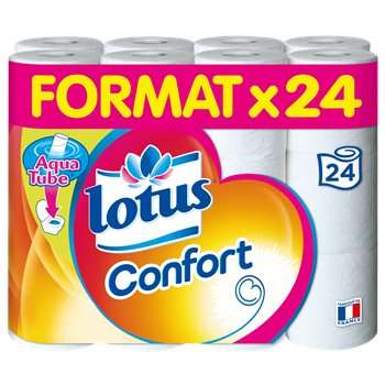 Lot de 24 rouleaux de papier toilettes Lotus Confort  - Craponne (69)